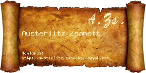 Austerlitz Zsanett névjegykártya