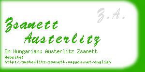 zsanett austerlitz business card